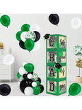 Graduation Decorations 2025 4 Green Graduation Boxes With 139 Pcs Balloon Arch Garland Kit & 4 String Lights For Class Of 2025 For Christmas, Halloween And Thanksgiving,