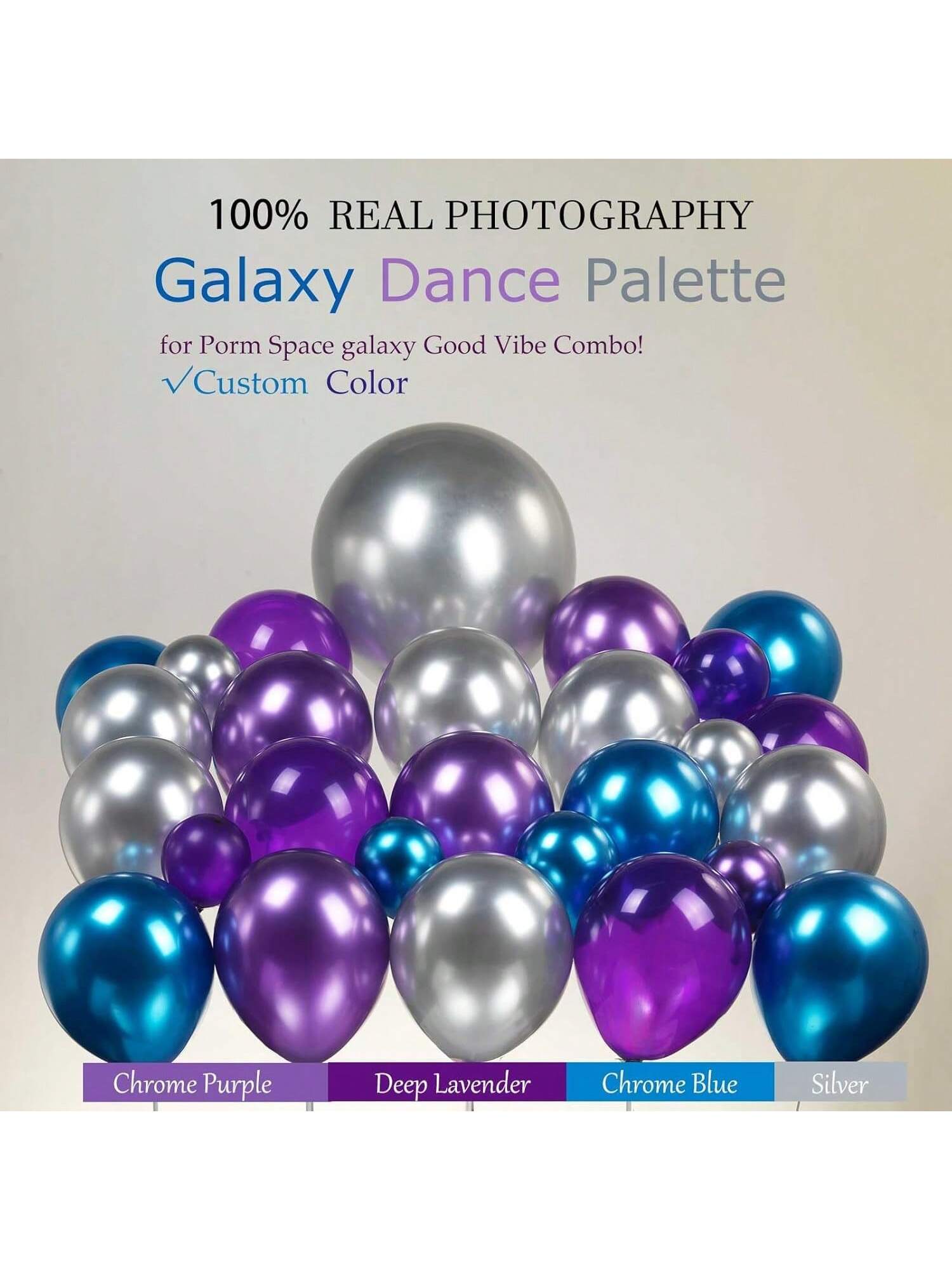 160pcs Chrome Purple Blue Disco Garland Starburst Foil Balls for Galaxy Party