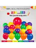 Rainbow Balloon Garland Kit Red Blue Green with Star Party Decor