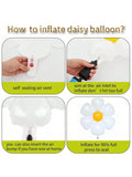 Boho Daisy Balloon Garland Nude Sand Pink with Flowers for Wedding or Party