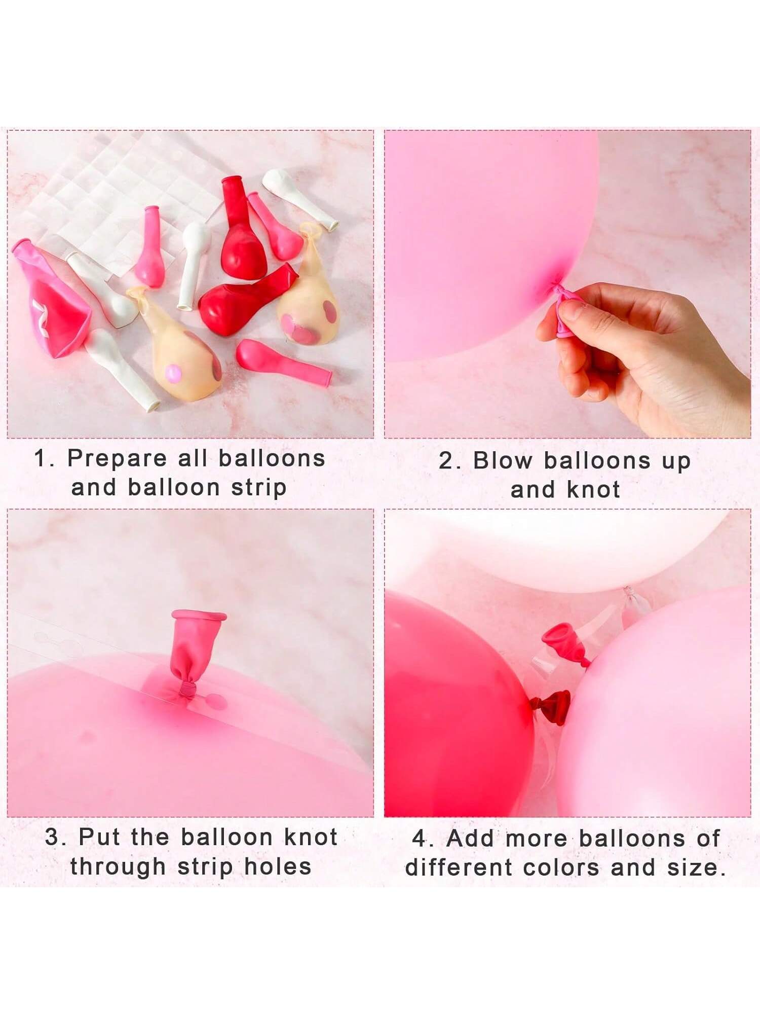 108pcs Breast Cancer Awareness Balloon Arch Kit Pink Ribbon Foil & Confetti Balloons