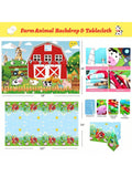 Farm Party Decorations Animal Balloon Arch Banner Cake Toppers
