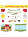 Farm Party Decorations Animal Balloon Arch Banner Cake Toppers