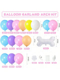 Dog Theme Balloon Arch Blue Yellow Pink with Dog Bone Foil for Kids Party