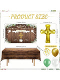 75pcs First Communion Party Decoration Kit Tablecloth Balloons Garland