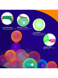 120 Pc UV Neon Glow Balloons Fluorescent Colors for Blacklight Wedding or Birthday Party