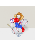 Baseball Balloon Party Kit with Glove, Bat, and Ball Foils for Birthday or Shower