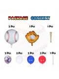 Baseball Balloon Party Kit with Glove, Bat, and Ball Foils for Birthday or Shower