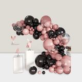 Dusty Pink Black Balloon Arch Kit 151pcs Wedding Shower Anniversary Garland