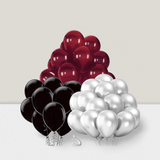 2025 Graduation Party Decorations Burgundy, Maroon, Black, and Silver Balloons
