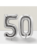 40 Inch Silver Number Balloon for 50th Birthday & Anniversary Party
