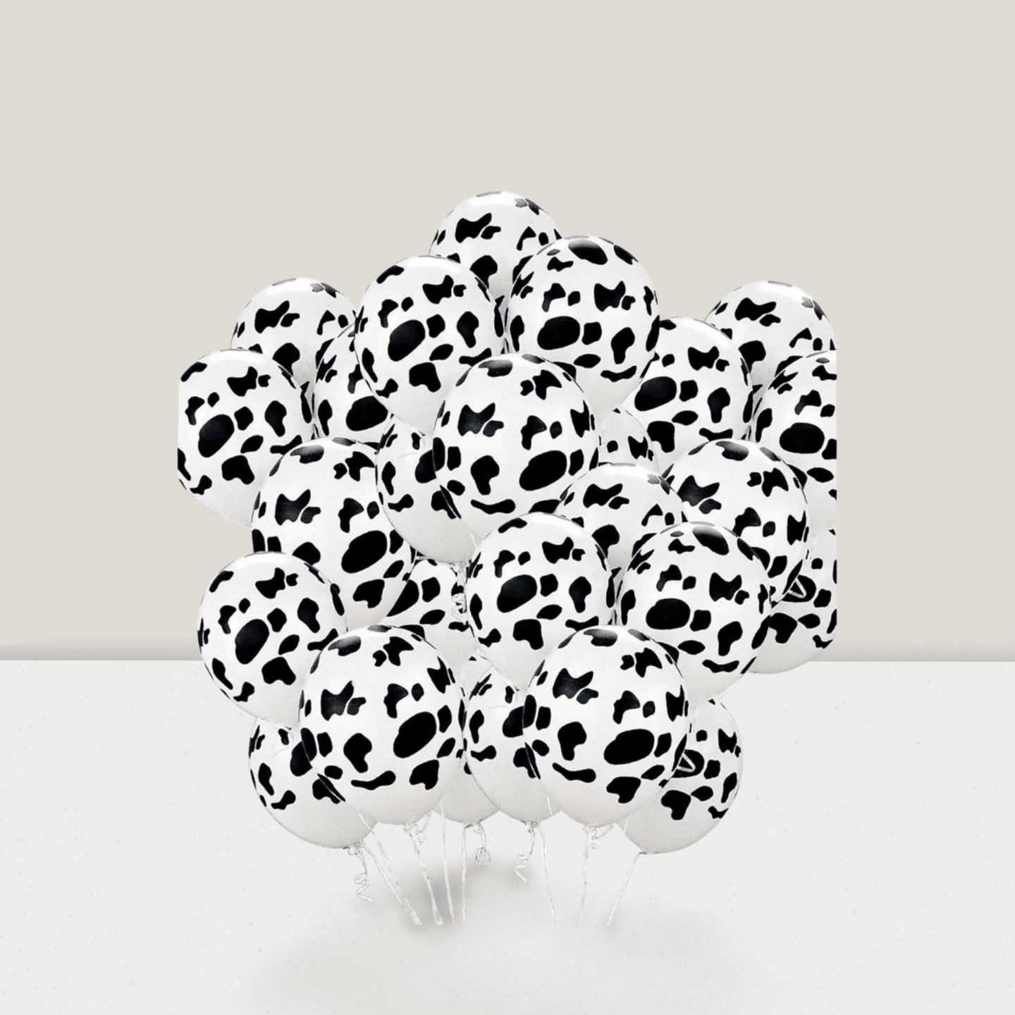100 Pc Cow Print Balloons Funny Moo Western Theme Birthday Party Decor