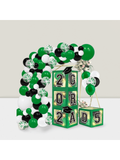 Graduation Decorations 2025 4 Green Graduation Boxes With 139 Pcs Balloon Arch Garland Kit & 4 String Lights For Class Of 2025 For Christmas, Halloween And Thanksgiving,