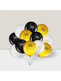 70th Birthday Balloons For Men 45 Pcs Black, Gold & White Happy 70th Birthday Balloons For Men & Women Party Decorations -