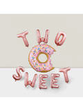 Donut Party Supplies 23 Inch Pink Donut Foil Balloon with Rose Gold Letters for 2nd Birthday