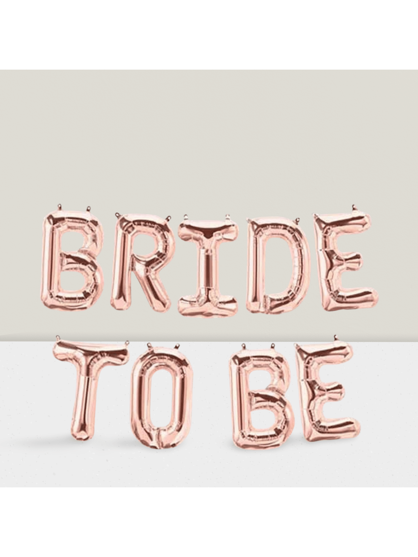 Bride to Be Rose Gold 16-Inch Balloon Banner for Bridal Shower or Bachelorette