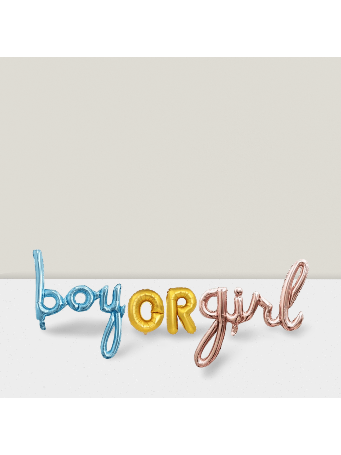Gender Reveal Backdrop and Foil Balloons for Shower Party Decorations
