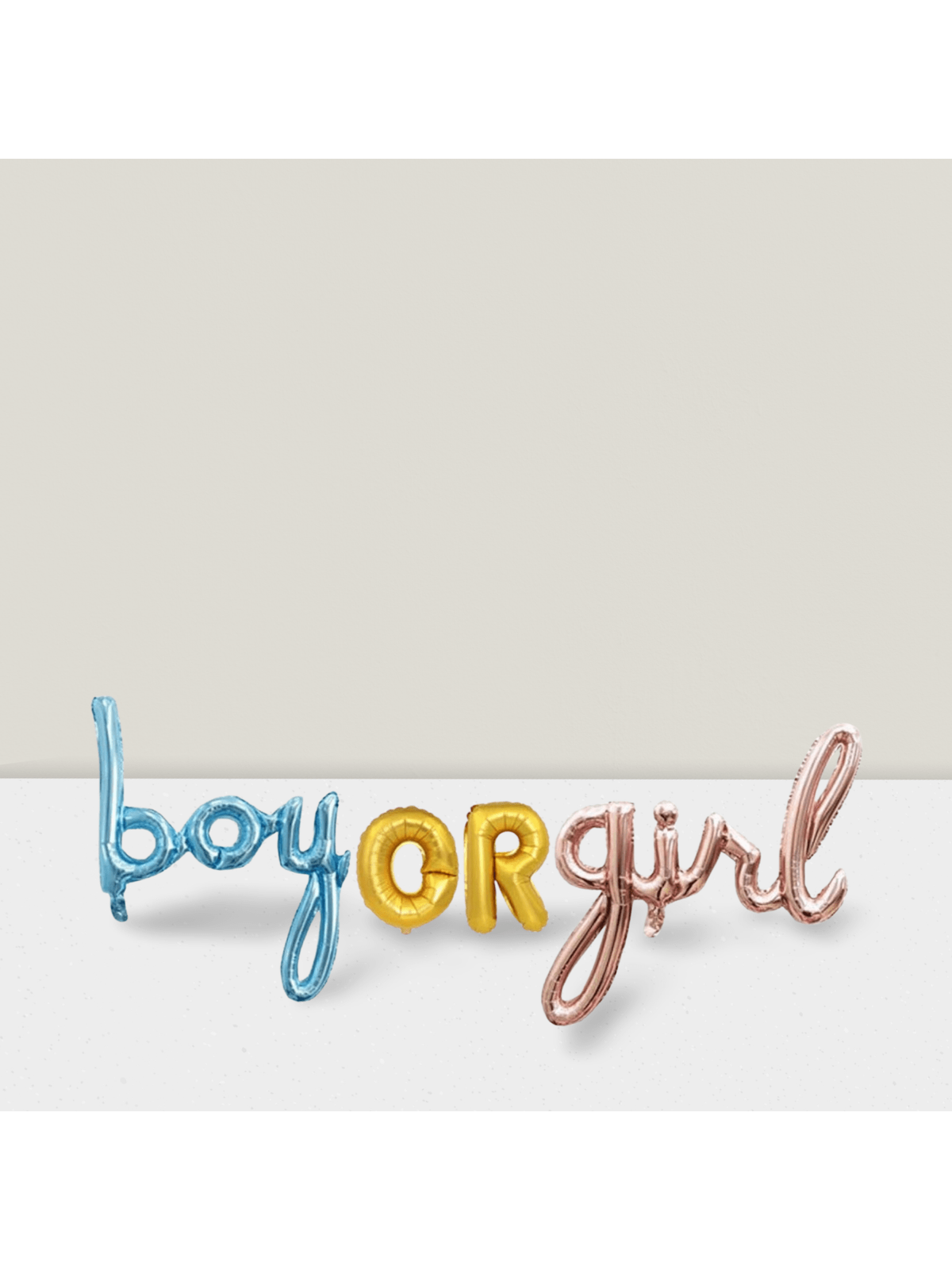 Gender Reveal Backdrop and Foil Balloons for Shower Party Decorations