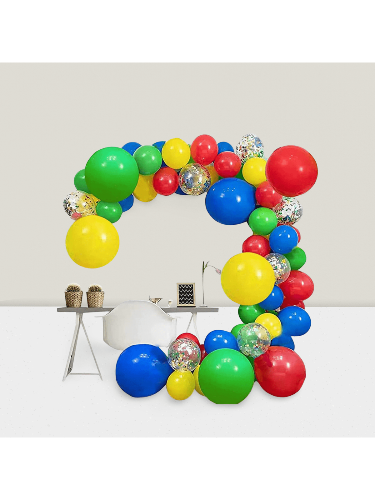 Red, Blue, Yellow, Green Balloon Garland Kit 18/12/10-Inch for Party or Carnival Decor