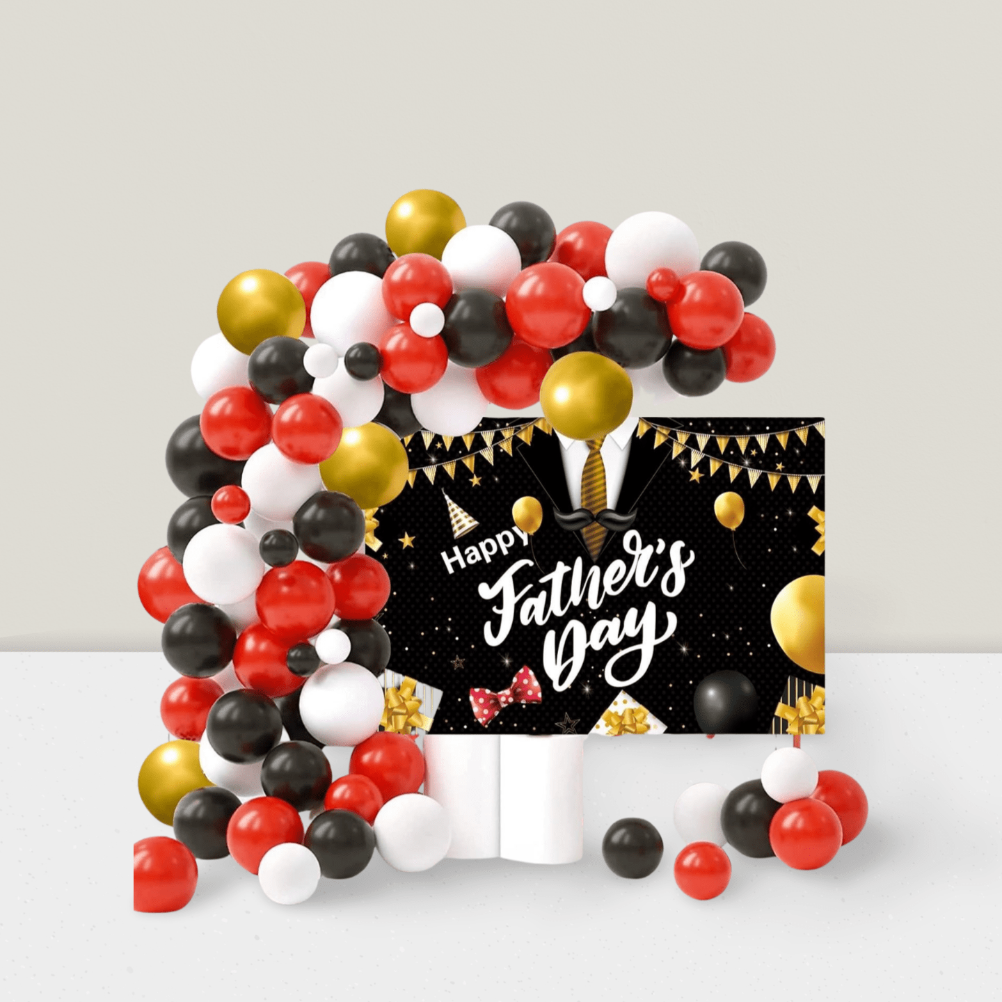 Happy Fathers Day Balloon Garland Kit Complete Decorations and Backdrop