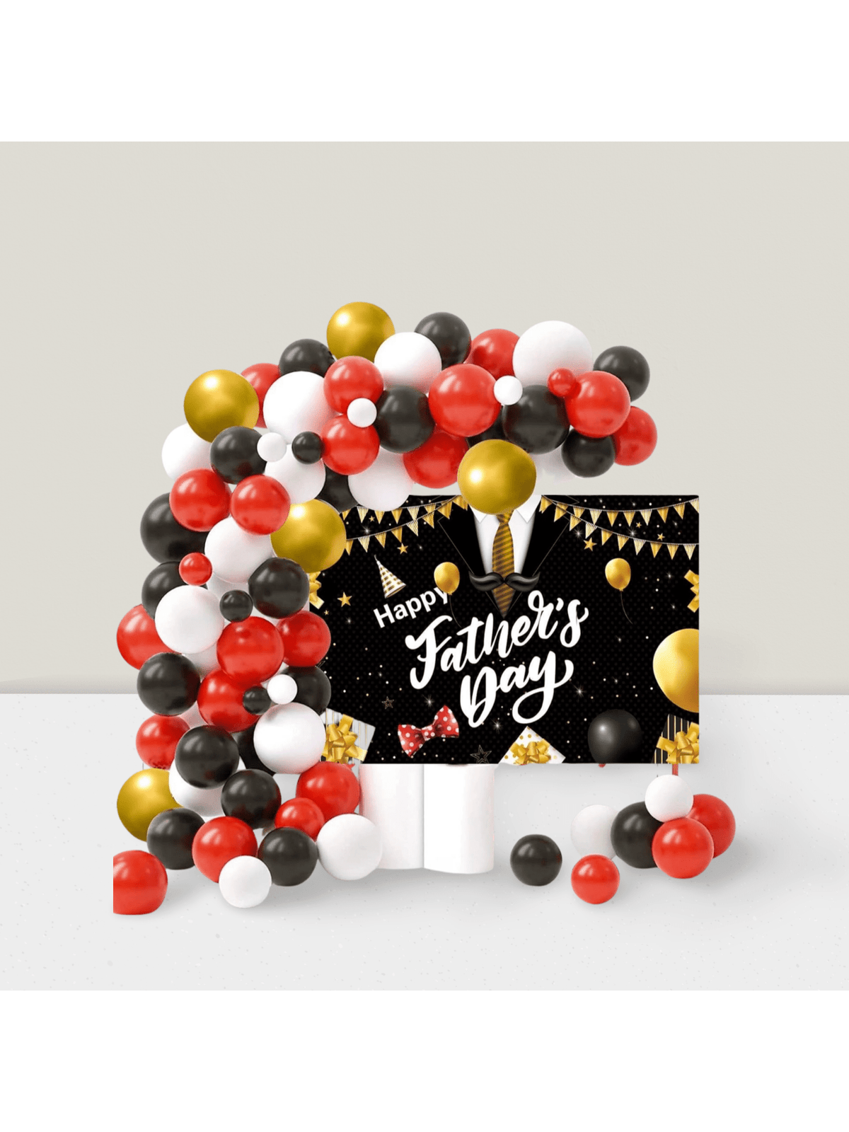 Happy Fathers Day Balloon Garland Kit Complete Decorations and Backdrop