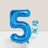 Blue Number 5 Balloon 40 Inch Big Foil Mylar Balloon For 5th Birthday Or Event Decorations -