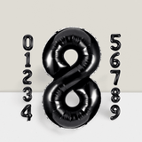 40 Inch Black Number 8 Foil Balloon for 8th Birthday Anniversary or Graduation