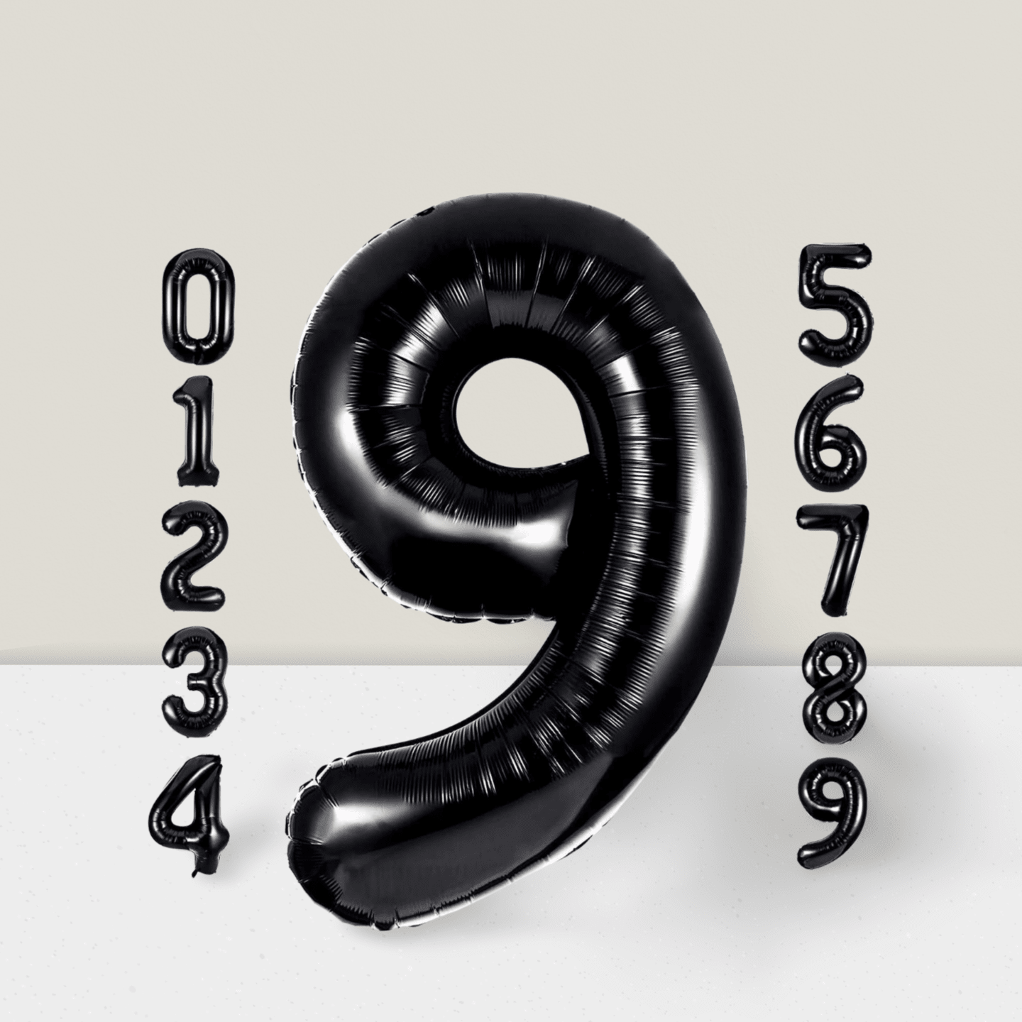 40 Inch Black Number 9 Foil Balloon for Birthday Graduation or Anniversary