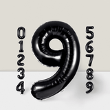 40 Inch Black Number 9 Foil Balloon for Birthday Graduation or Anniversary