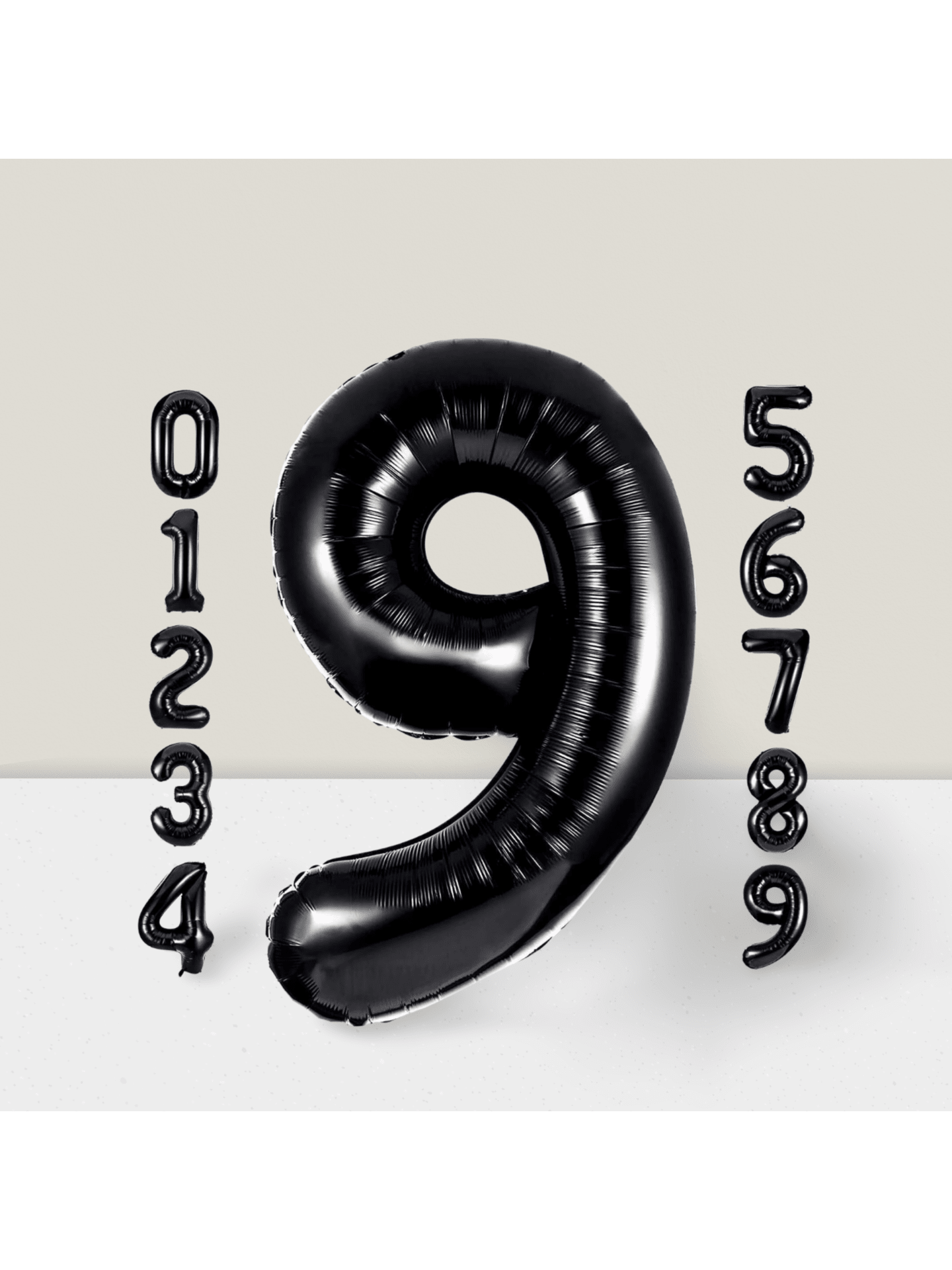 40 Inch Black Number 9 Foil Balloon for Birthday Graduation or Anniversary