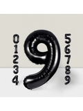 40 Inch Black Number 9 Foil Balloon for Birthday Graduation or Anniversary
