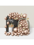 113PCS Champagne Gold Balloon Arch Kit with Chrome Balloons for Parties