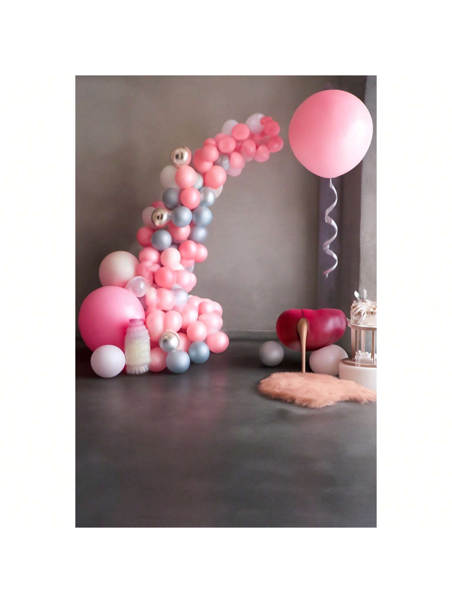 600pcs Pink & White Balloon Set for Wedding and Bridal Shower Garland