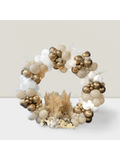 156pcs White Sand Gold Balloon Garland Kit with Chrome Gold for Wedding & Party Decor