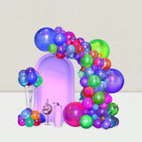 120 Pc UV Neon Glow Balloons Fluorescent Colors for Blacklight Wedding or Birthday Party
