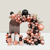 102pc Rose Gold Black Balloon Arch Kit for Birthday or Baby Shower