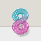 Number 8 Balloon 40 Inch Large Foil Balloon For 8th Birthday Party Decorations