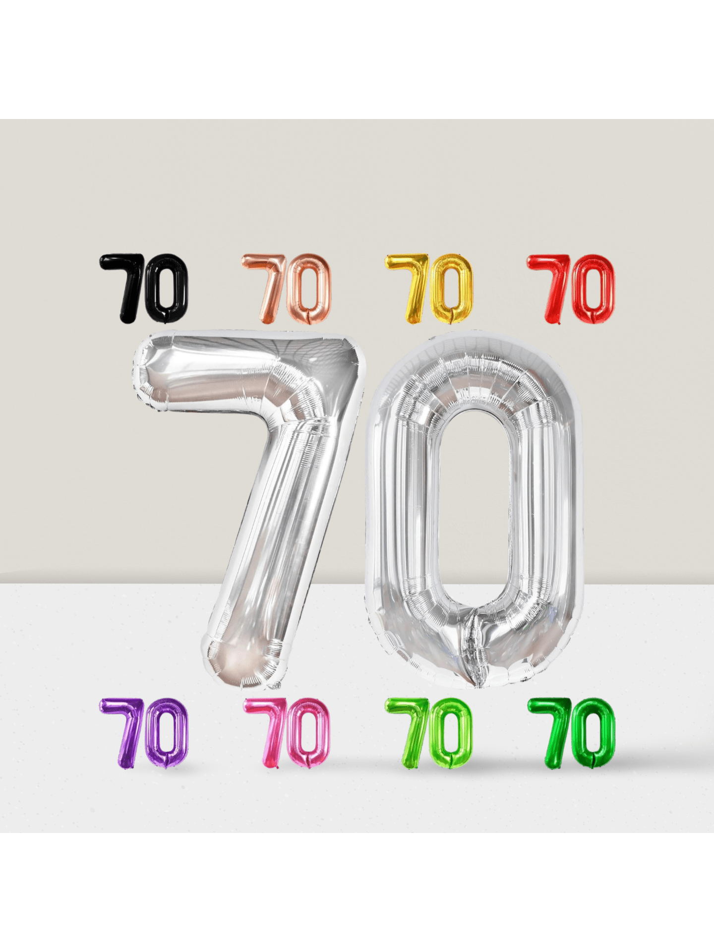 40" Giant Silver 70 Number Balloon Birthday Party Decor
