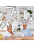 40" Giant Silver 70 Number Balloon Birthday Party Decor