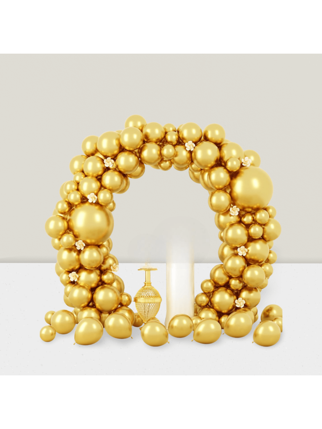 90 Pack Metallic Gold Balloons 5-18 Inch for Garland Arch and Party Decor