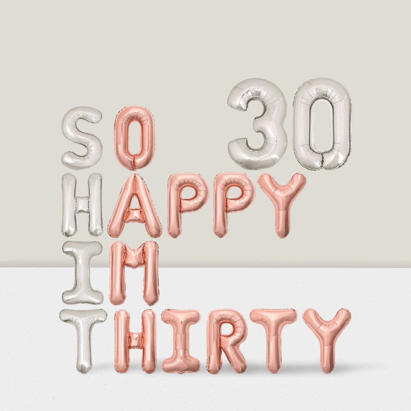 30th Birthday Decorations for Her Rose Gold Balloon Banner & Party Supplies