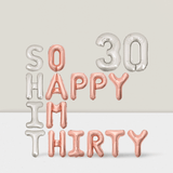 30th Birthday Decorations for Her Rose Gold Balloon Banner & Party Supplies