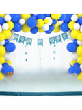 126 Pc Blue Yellow White Balloon Arch Kit for Wedding Birthday and Shower Decor
