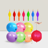 41-Pc Neon Punch Balloons with Rubber Handles for Parties and Goodie Bags