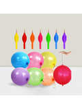 41-Pc Neon Punch Balloons with Rubber Handles for Parties and Goodie Bags