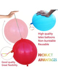 41-Pc Neon Punch Balloons with Rubber Handles for Parties and Goodie Bags
