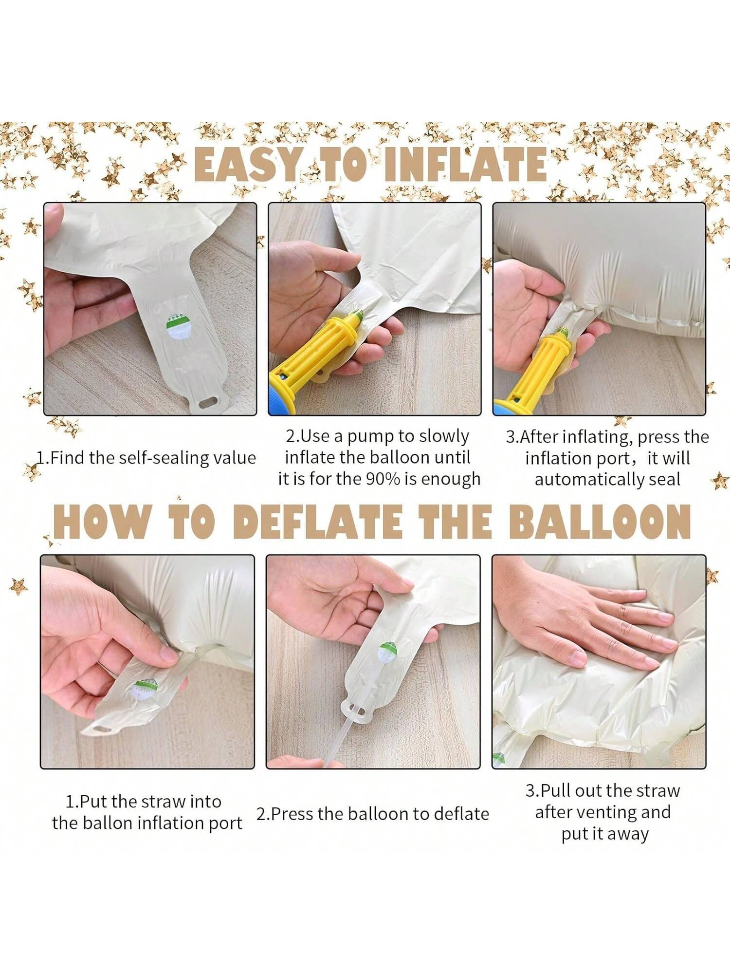 40 Inch Cream White Number 1 Foil Helium Balloon for Birthday & Anniversary Decor