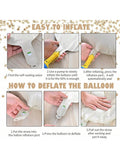 40 Inch Cream White Number 1 Foil Helium Balloon for Birthday & Anniversary Decor
