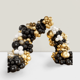 182pcs Black Gold Balloon Arch Kit with Confetti for Graduations & Parties