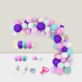 134 Pc Unicorn Balloon Arch Kit Light Purple Aqua Pink for Birthday and Showers
